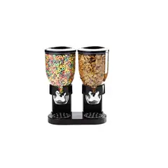 GENERICO - Dispensador Doble De Mesa Cereal Granos Dulces Transparente