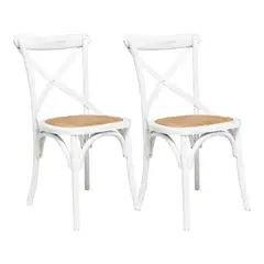 SPAZZIO - Kit 2 sillas Retro blancas - Blanco