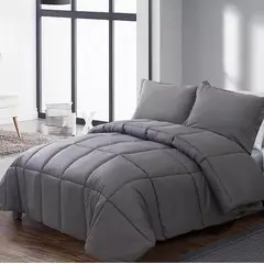 PREMIUN - Edredón Nórdico KING Plumón Acolchado Hipoalergénico GRIS