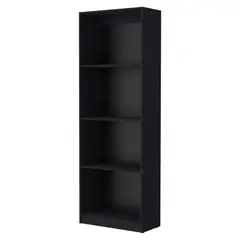 FMFURNITURE - Estante Negro 180.6x62.8x29.9 cm