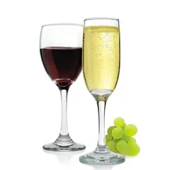 GENERICO - Set 12 Copas Vino Tinto Champagne Versalles Vidrio Cristar