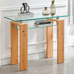 CORI CORI - Mesa de Arrimo Rectangular de Vidrio