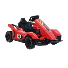 LUBABYCAS - Go Kart Auto Eléctrico 12V7AH Con Control Rojo