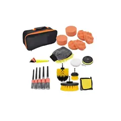 GENERICO - Limpieza De Auto Kit 21 Piezas Interior Exterior Pad Taladro