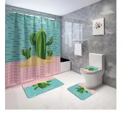 GENERICO - Set De Baño Cortina, Alfombras Accesorios
