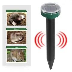 OEM - Estacas Solares Repelente de Topos y Ratones Pack De 4