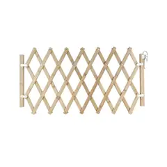 CRUSEC - Puerta Plegable Para Mascotas Valla De Seguridad De Madera
