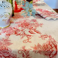 TUYO PRINT - Mantel Toile Rojo - 180 x 300 cm -