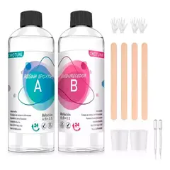 DETODOYMAS - Resina Epóxica Cristal 1:1 1000ml +accesorios - Turquesa