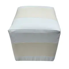 GENERICO - Pouf Bicolor Eco Cuero 35x35x42 Muebles Rimar