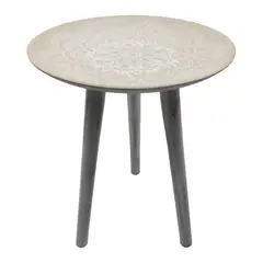GENERICO - Mesa De Centro Redonda Lateral Salon Mesa Diseño Mandala.