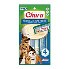 INABA - Churu Para Perro Pollo y Atun 4 Tubos de 14 grs