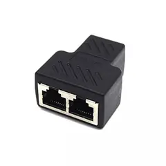 GENERICO - Extensión Doble Enchufe Rj45 Socket Ethernet De 2 Rj45 Cat5