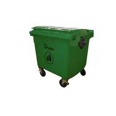 QRUBBER - Contenedor de Basura 1100 lts verde