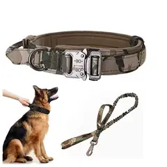 GENERICO - Collar Táctico con Correa Talla L Militar Perro Mascotas
