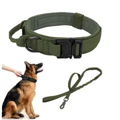 MASCO TODO - Collar Táctico con Correa Talla L Verde Perro Mascotas