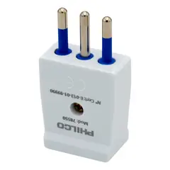 PHILCO - Enchufe Macho Vertical 2PT Blanco