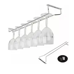 GENERICO - Colgador De Copas Metal Cromado Bar Premium Organización