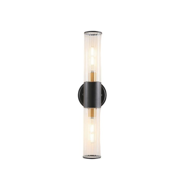 APLIQUE METAL NEGRO 2 LUCES OZZKI - Negro
