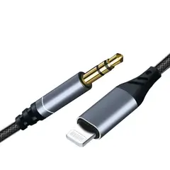 GENERICO - Cable Auxiliar Para iPhone Jack Plug 35mm Macho Adaptador