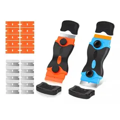 KUANGYE - Raspador Vidrio + 20 Repuestos, Rasqueta Para Vitrocerámica