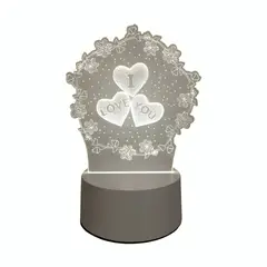 OEM - Lampara 3D USB Luz "I Love You"