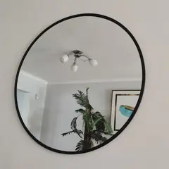 VALSTORE DECO Y DESIGN - Espejo Metálico Redondo Atene negro 80 cm diámetro