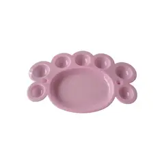 GENERICO - Mezclador 7 Posillos Tempera Plástico Rosado