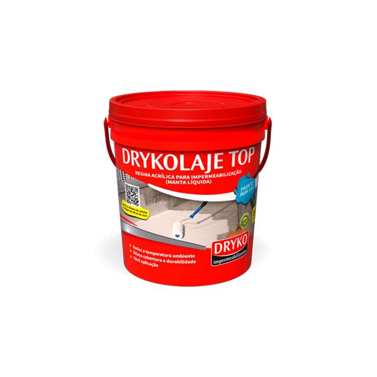 Manta líquida acrílica impermeabilizante Drykolaje Top 12 Kg. Gris