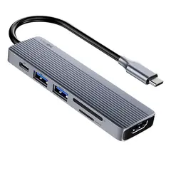 LINKON - Hub Adaptador Usb Tipo C 6 En 1 Para Mac Macbook Windows
