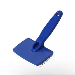 GENERICO - CEPILLO PLÁSTICO SUAVE CELDA PARA MASCOTAS AZUL