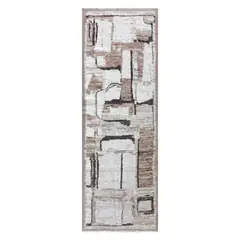 CONSORCIO PERSA - Alfombra Persa Clásica de Lana tonos neutros, Karachi 2.90 x 0.80 mts.