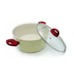 OEM - CACEROLA DE CERAMICA MARMOLEADA ANTIADHERENTE 20CM.