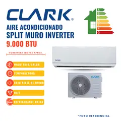 CLARK - AIRE ACONDICIONADO SPLIT MURO INVERTER 9000BTUhr