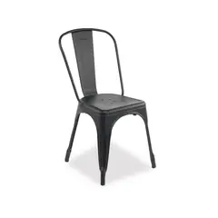 NECTAR - Silla Tolix Metálica Negra Estilo Industrial Clásico