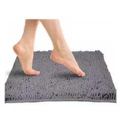 LISM - Alfombra Baño Microfibra 40X60 Cm Bajada Ducha Absorbente 323009 Gris