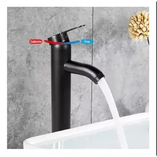 GENERICO - Llave Para lavamanos monomando Baño + 2 Mangueras inox