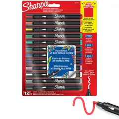 SHARPIE - Set 12 Marcadores Acrílicos Punta Bala Colores