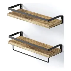ANYHOGAR - Repisas Flotantes De Madera Modernas Kit X2 Colores