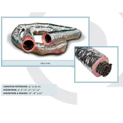 GENERICO - Ducto Flexible 8 Pulg Aire Acondicionado 7mts