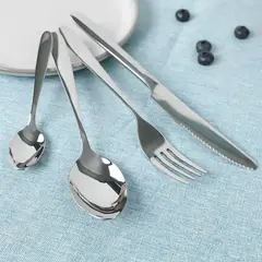 DANNY HOME - Set de 24 Cubiertos Acero Inoxidable Titanium Coated