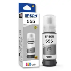 EPSON - Botella de Tinta T555 70ml pág. 6.200 Gris T555520-AL