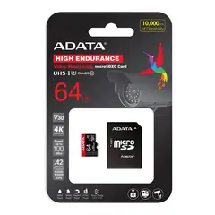 ADATA - Memoria Micro SD 64GB Clase 10 para 4K High Endurance