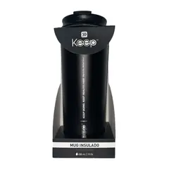 KEEP TITANIO - Mug Vaso Metalico Warmy Keep 450ml Negro