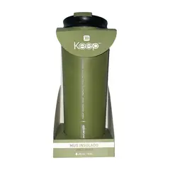 KEEP TITANIO - Mug Vaso Metalico Warmy Keep 450ml Verde Musgo