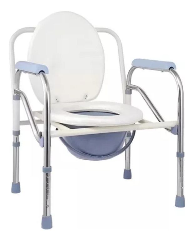 Baño Inodoro WC Portátil Plegable Silla Ducha Blanco