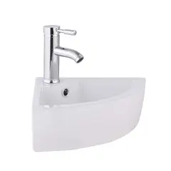 MODERN SPACE - Lavamanos Para Esquina Colgante 32x45 Cm Con Grifería