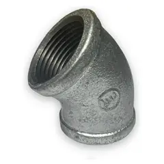 GENERICO - Codo Galvanizado 3/4 Pulgada 45 Grados