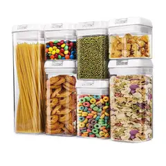 IMPORTCLICK - Set 7 Contenedores Herméticos Almacenamiento Cocina Plásticos