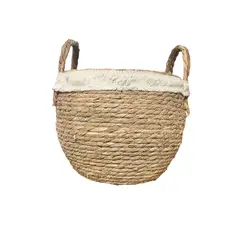 OEM - Macetero Cesto Canasto Tejido Mimbre Resistente 20x22cm